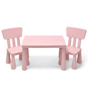 Set di 1 tavolo e 2 sedie per bambini 76,5 x 54,5 x 49,5 cm design ergonomico e confortevole rosa 20_0012016