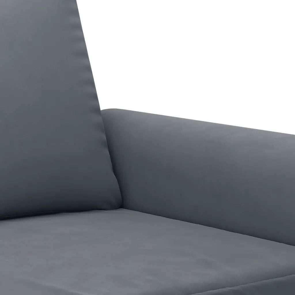 Set di Divani 2 pz con Cuscini Grigio Scuro in Velluto 3202231