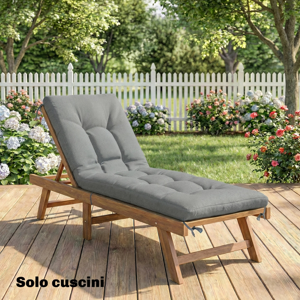 Cuscino per Poltrona da Giardino con Cinghie ¨C Minimal ¨C Grigio Chiaro