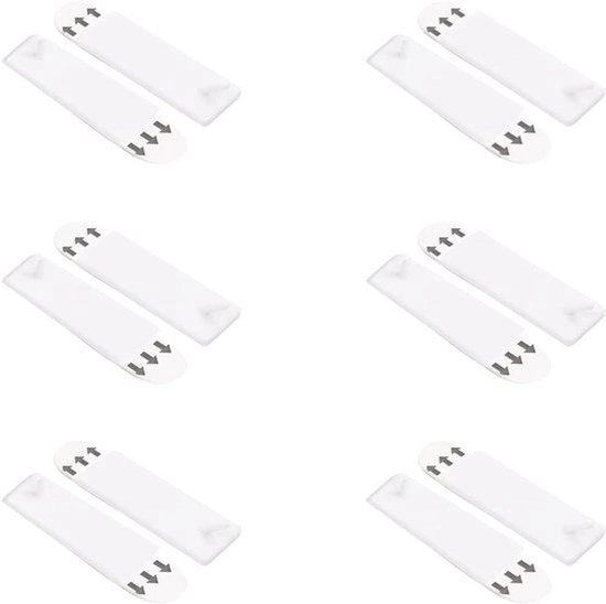 Fermo Foto - Adesivo - Senza Spilli - Calendari Foto Disegni - 12 Pezzi - Appeso Foto - Adatto per Diversi Supporti - 5x2cm - Bianco