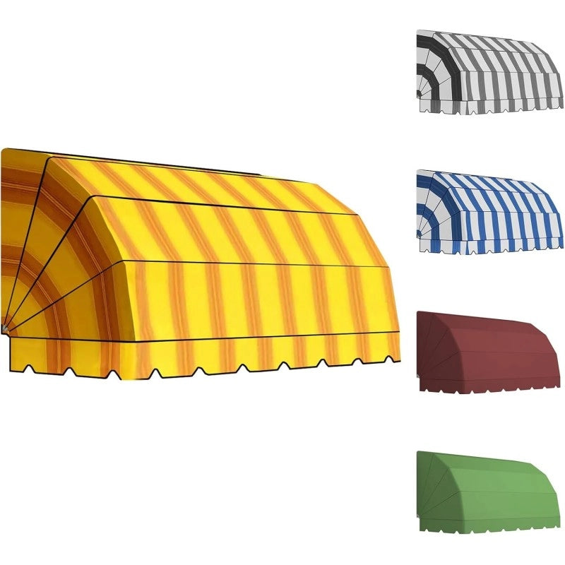 Tenda Sole Cappottina 5 Raggi, Telo PVC Crema, Larghezza 2 x Sporgenza 1, UV-Resistente, Impermeabile - Giardino, Balcone