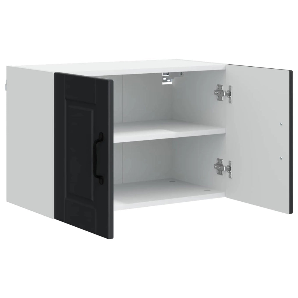 Pensile da cucina | Armadietto a muro PORTO Nero 60 x 31 x 40 cm Legno multistrato