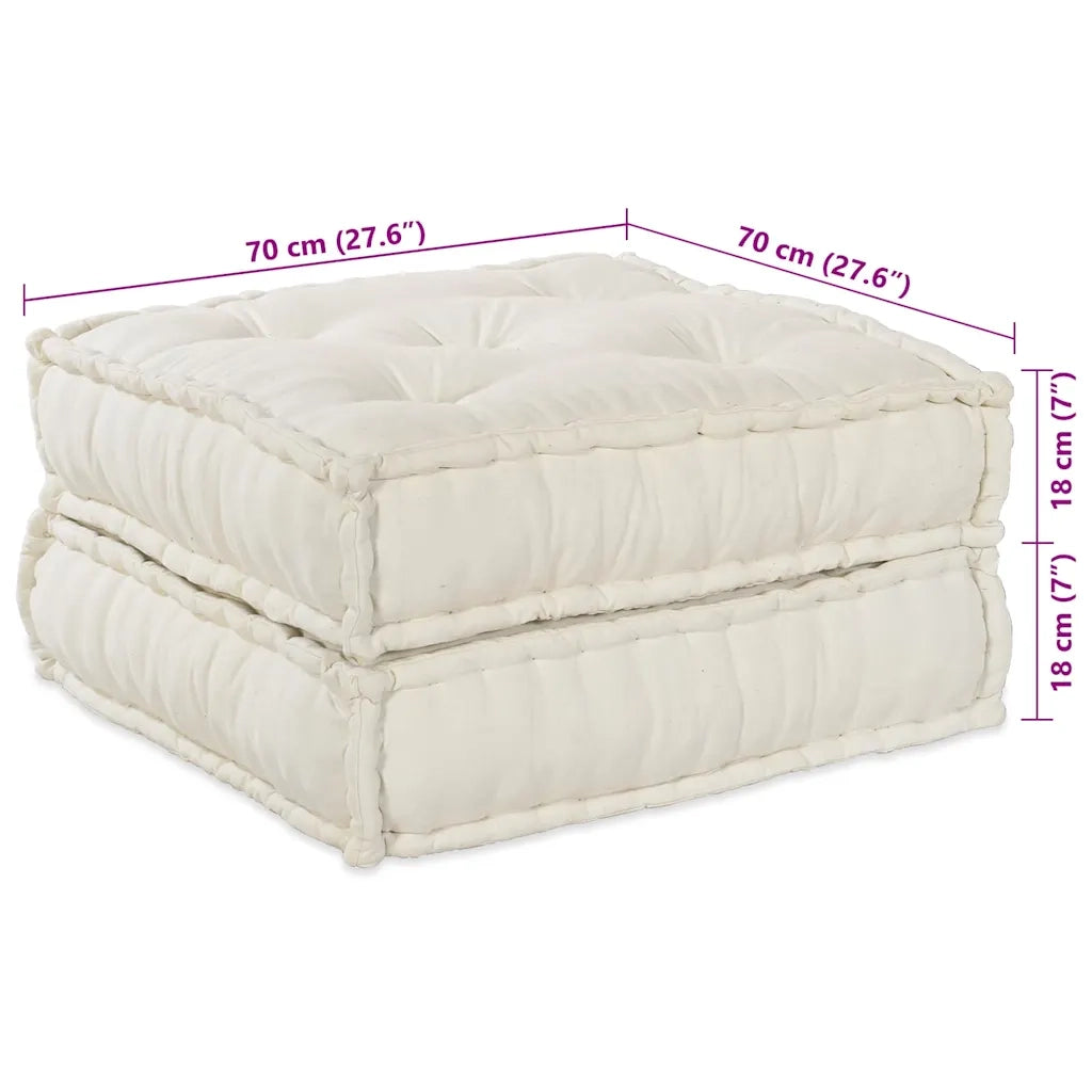 Unità di Divano Modulare 2 pcs Crema 140 x 70 x 36 cm Tessuto 3315065
