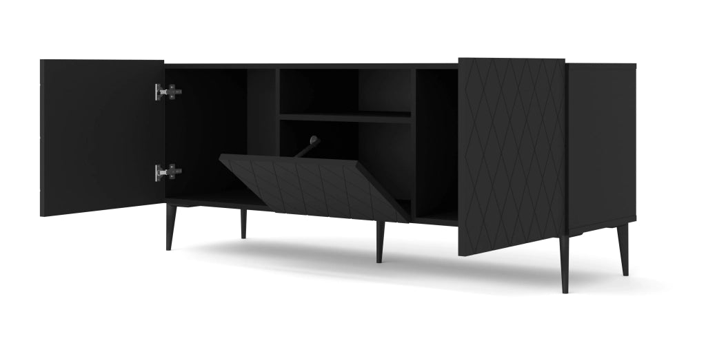 MOBILE DIUNA RTV2D1K 145 NERO OPACO GAMBE NERE