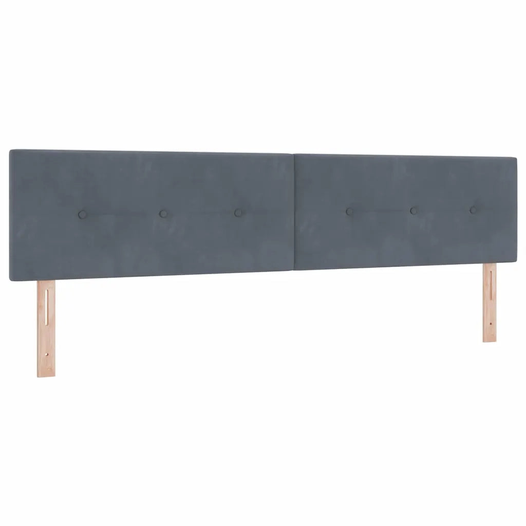 Testiera | Testata Grigio scuro 200 cm Velluto