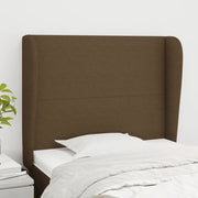 Testiera ad Orecchio Marrone Scuro 103x23x118/128 cm in Tessuto 3117669