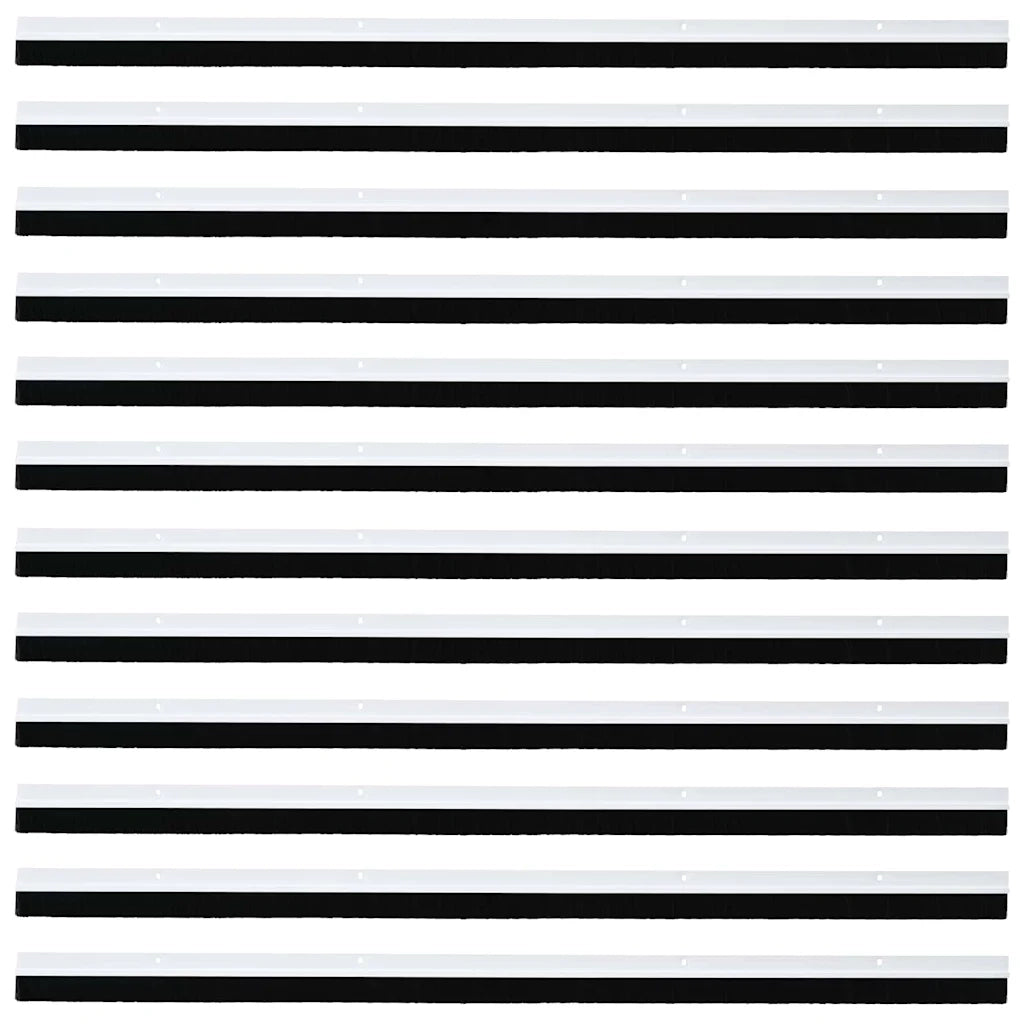Spazzole per porte a vite 12 pcs Bianco 100 cm 42019542