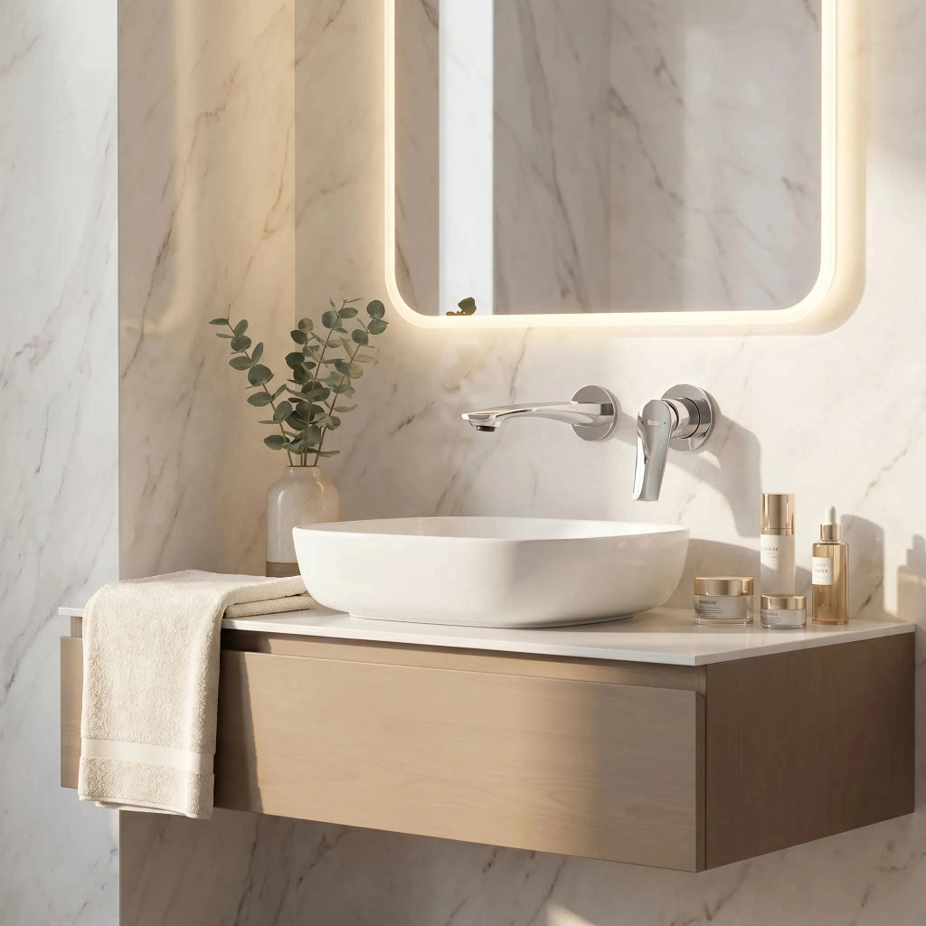 Miscelatore Lavabo Da Incasso Rea Vision Chrome + Box