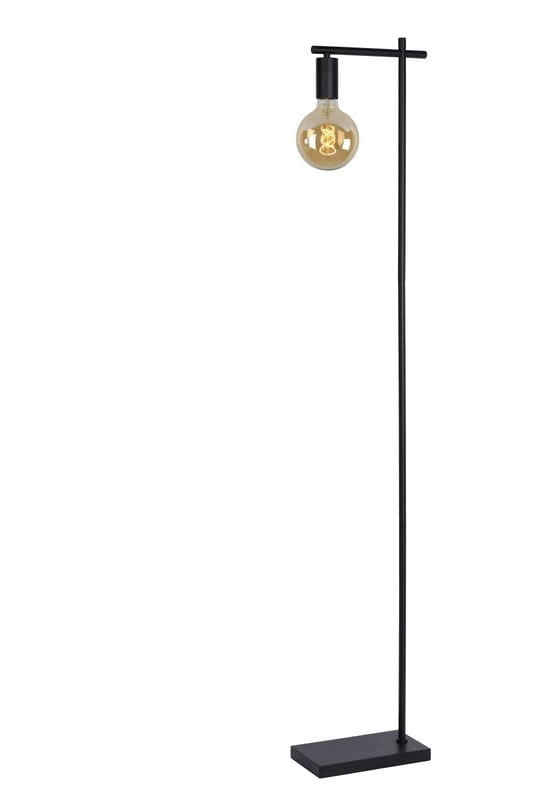 Lampada da terra Lucide Leanne nera metallo 152cm E27 40W