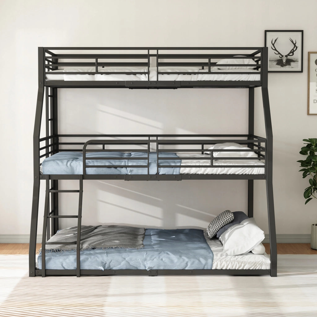 Letto a tre piani 90/140x200 - Xylo - Nero senza materasso