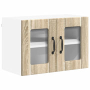 Pensile da cucina | Mobile in vetro da parete LUCCA Rovere Sonoma 60 x 31 x 40 cm