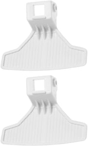 Set di maniglie per porte in alluminio da 2 pezzi - Compatibile con Beko - Codice OEM 2828780100 - Installazione senza problemi - Bianco - 9 x 6,8 cm - Maniglione per porte