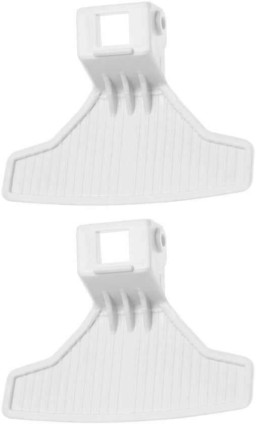Set di maniglie per porte in alluminio da 2 pezzi - Compatibile con Beko - Codice OEM 2828780100 - Installazione senza problemi - Bianco - 9 x 6,8 cm - Maniglione per porte