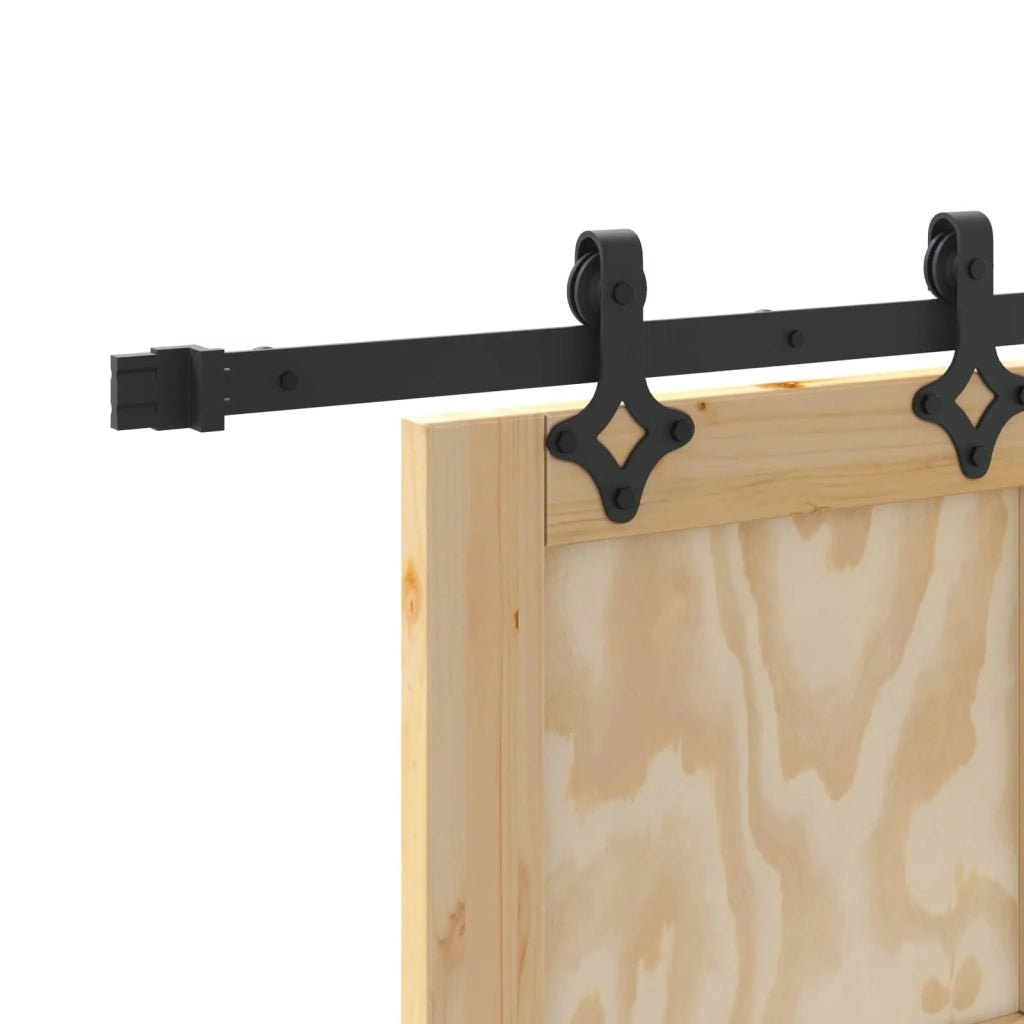 Porta scorrevole Naturale e Nero 73,5 x 211 cm 3445504
