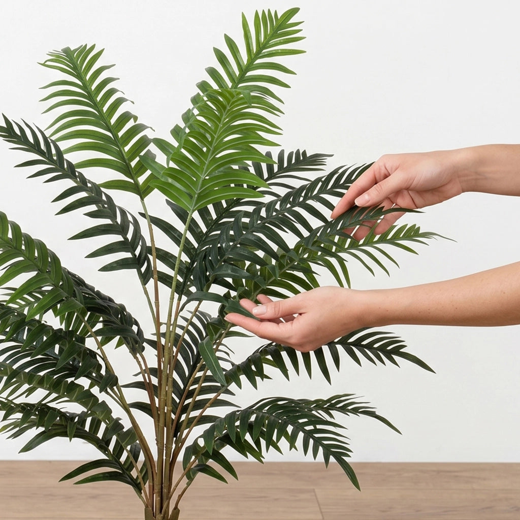Pianta Artificiale Felce ¨C Minimal ¨C Verde, Vaso Nero, PEVA