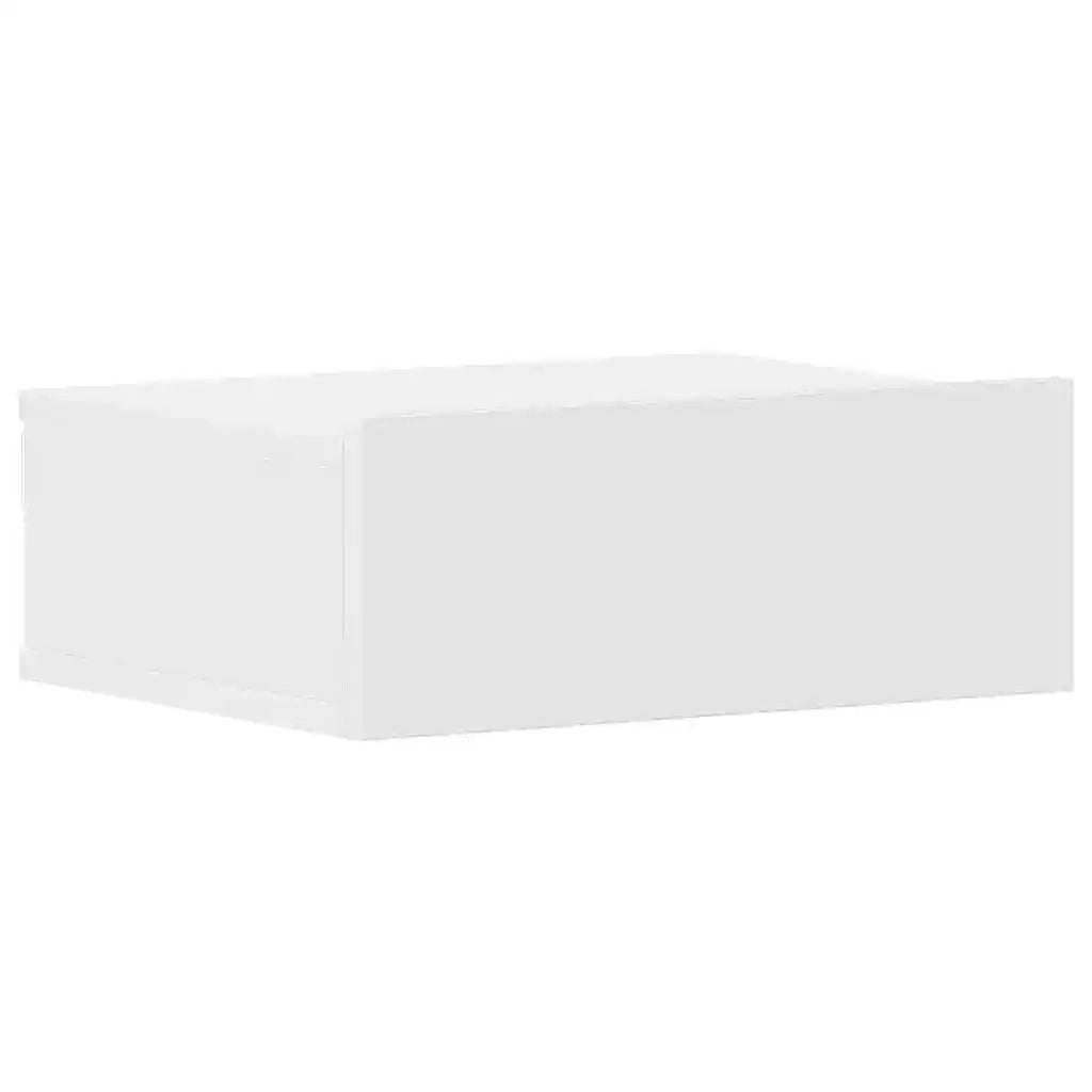 Comodino Pensile-Tavolino da notte Bianco 40x30x15 cm in Legno Multistrato