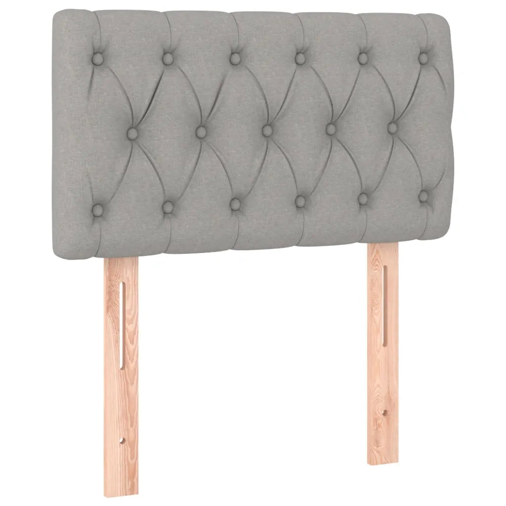 Letto singolo | Letto per adulti | Giroletto a Molle con Materasso Grigio Chiaro 80x200 cm Tessuto