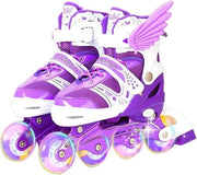Inline pattini per bambini con ruote illuminate, regolabili
