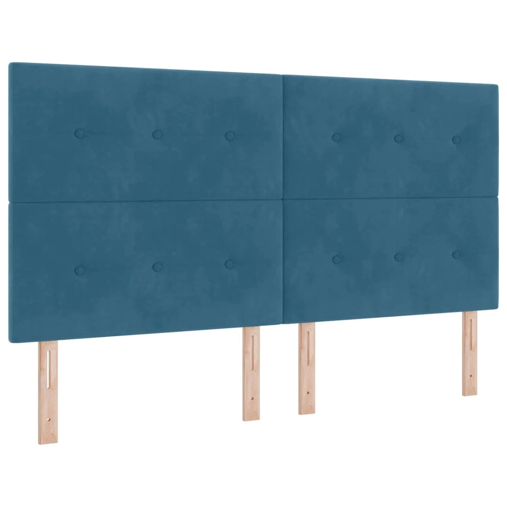 Testiera | Testata LED con strisce LED Blu 180 cm Velluto
