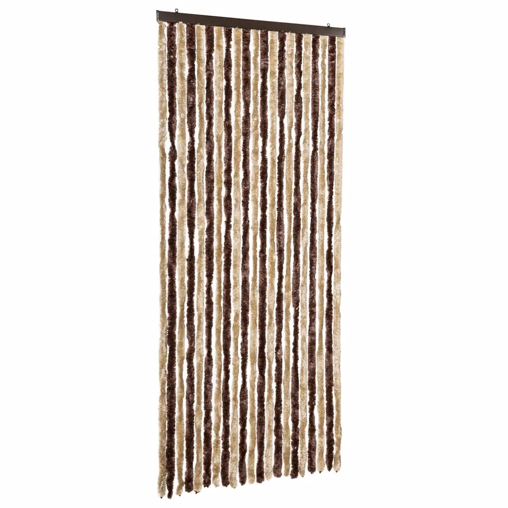 Zanzariera Beige e Marrone Chiaro 90x220cm Ciniglia 240571