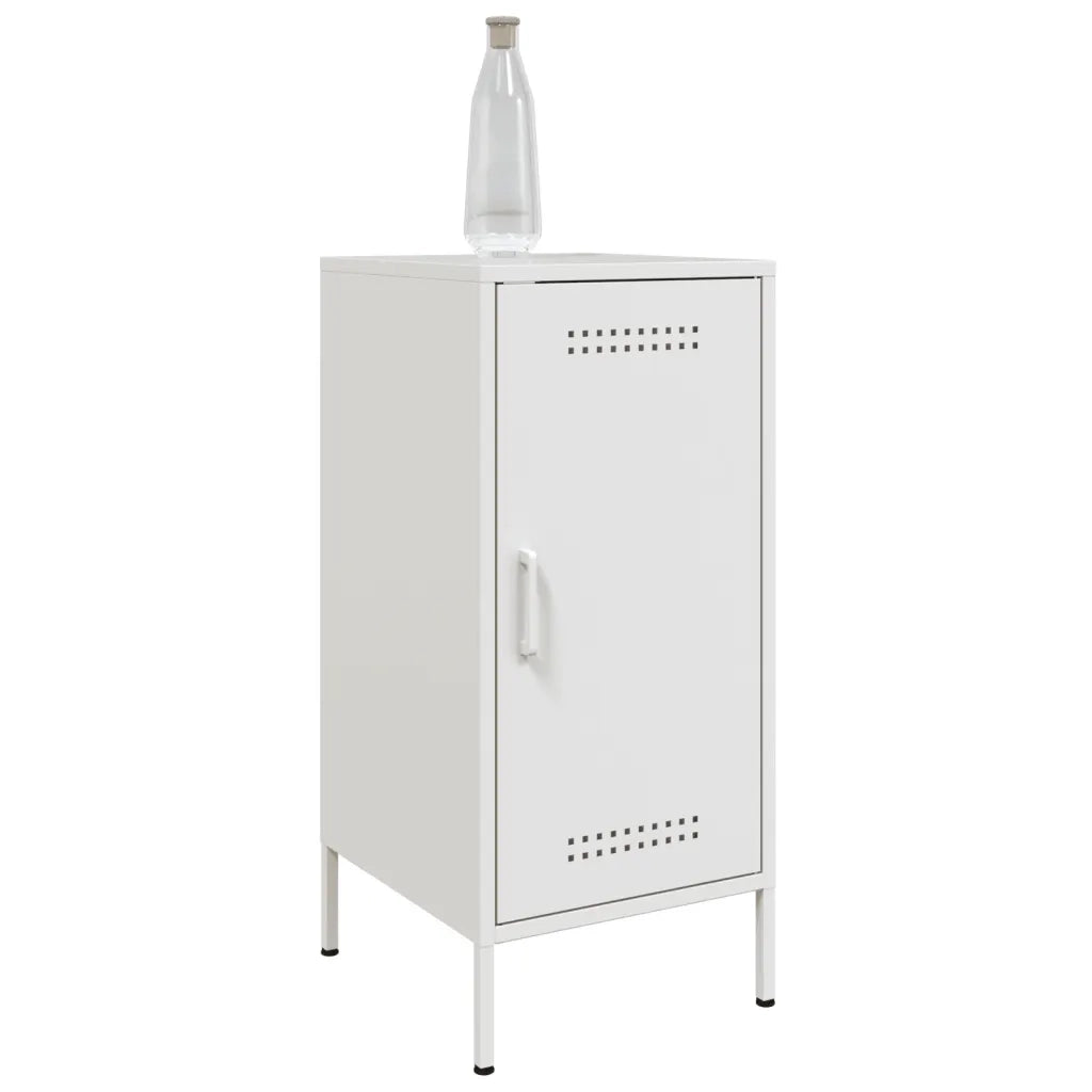 Credenze 2 pz Bianche 36x39x79 cm in Acciaio 843023