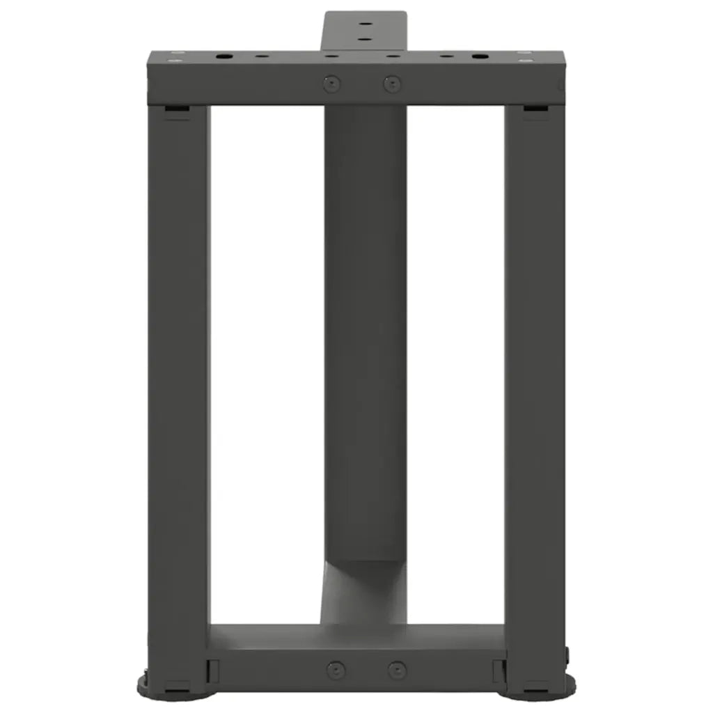 Gambe per Tavolino-Gambe per mobili da Caff¨¨ a Forma di T 2 pz Antracite 38x25x(42-43) cm Acciaio
