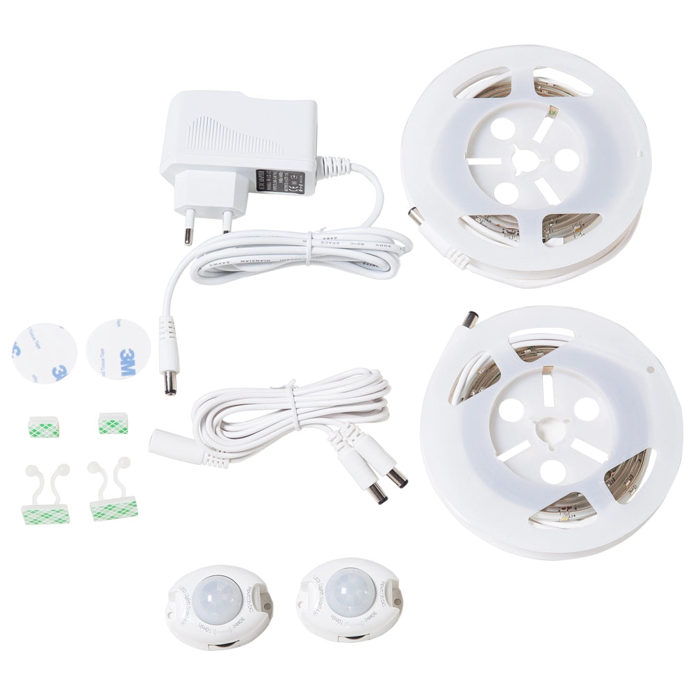 2 Strisce LED con Sensori di Movimento Luce Bianca Calda 120 cm ATRATO