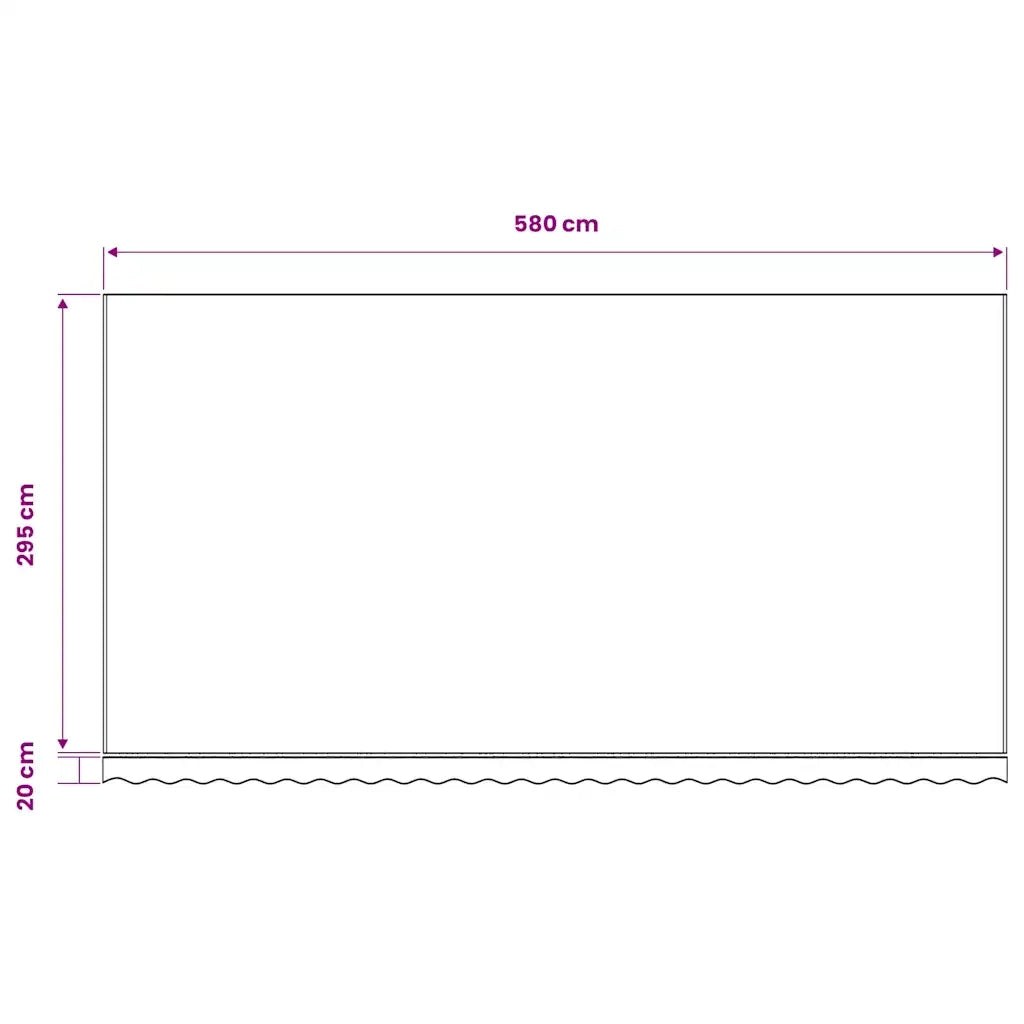 Tessuto di Ricambio per Tenda da Sole Crema 600x300 cm Poliestere 141015