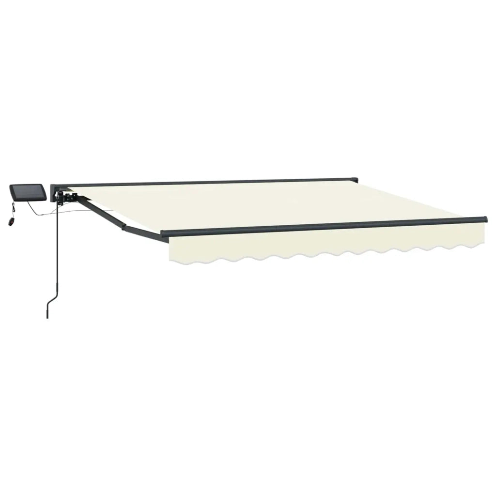 Cornice per Tenda Manuale con LED Crema e Antracite 2,5 x 2 m 3420725