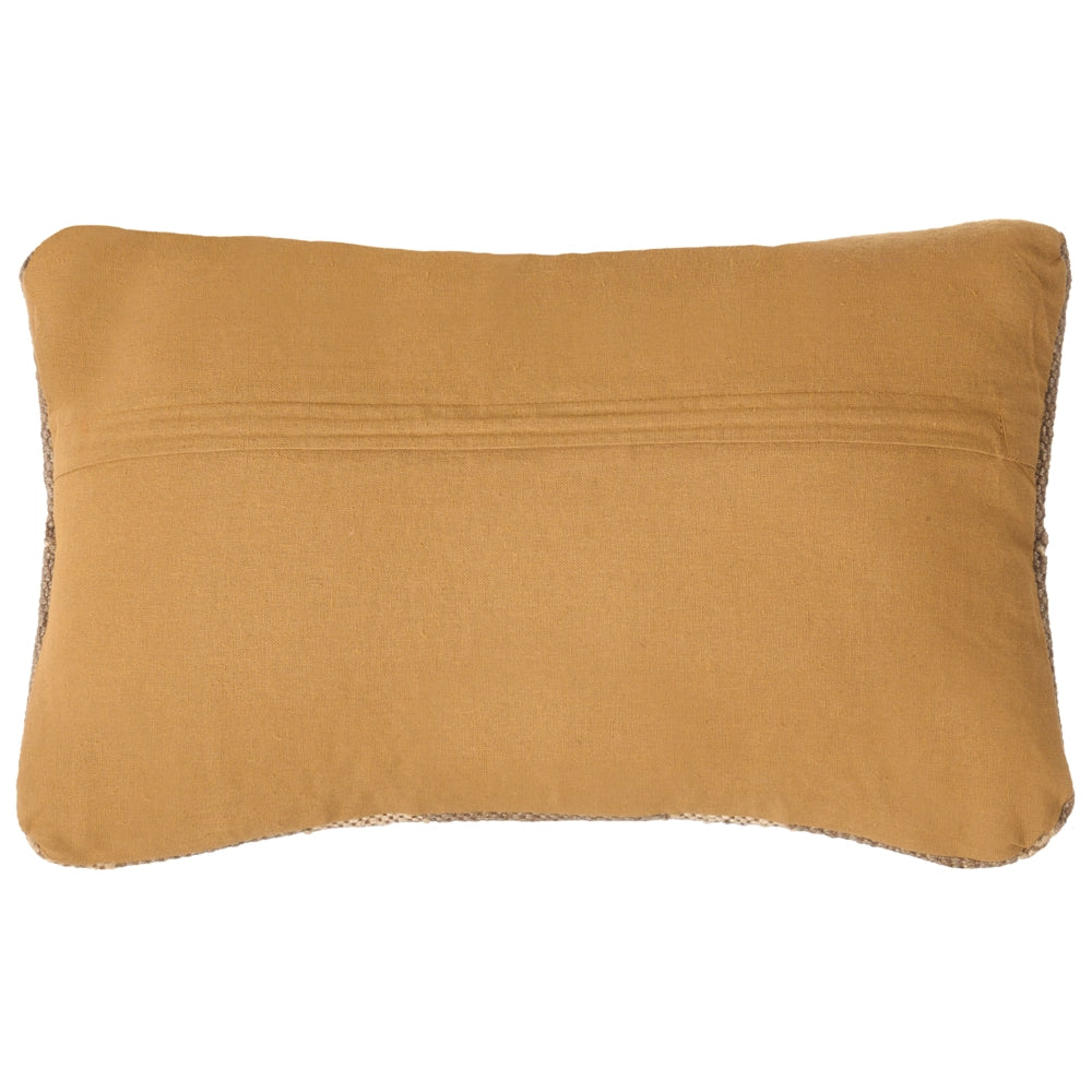 Set di 2 cuscini in iuta e lana beige e marrone chiaro motivo geometrico 30 x 50 cm camera da letto soggiorno