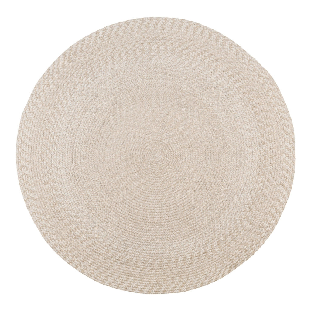 Tappeto Menorca in plastica riciclata sabbia rotondo ø180 cm