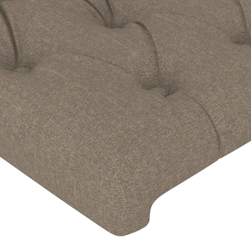 Testiera | Testata ad Orecchio Tortora 183x16x118/128 cm in Tessuto