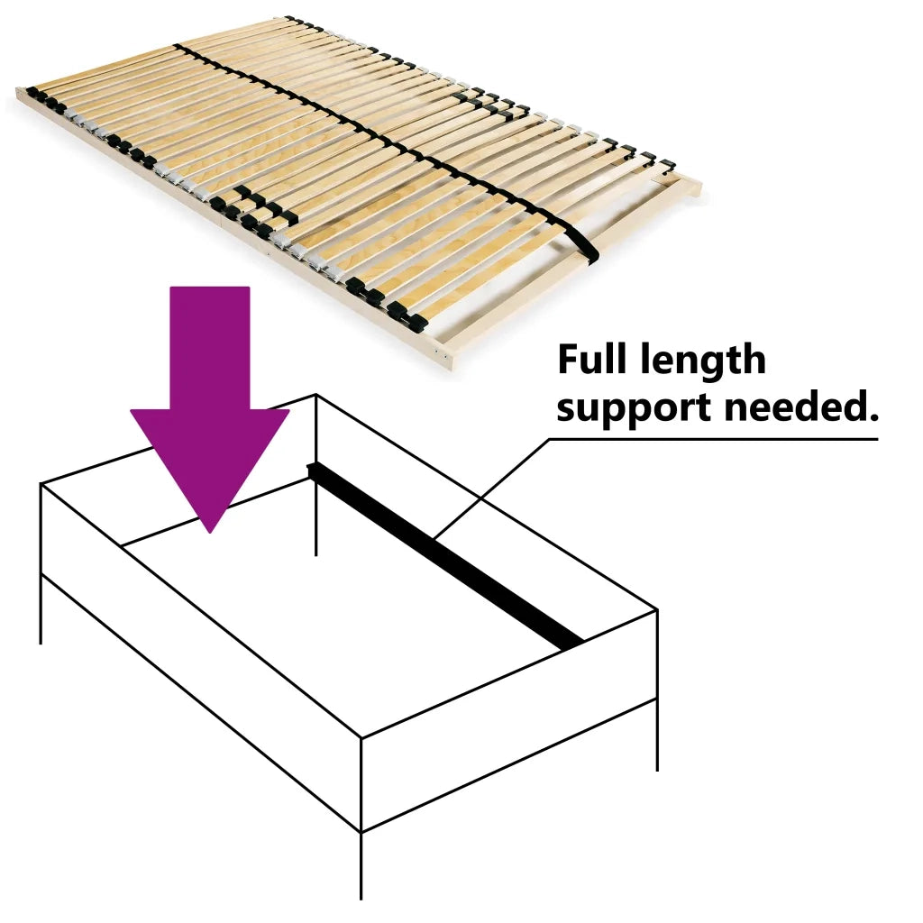 Letto matrimoniale | Letto per adulti | Rete a Doghe 7 Zone senza Materasso con 28 Doghe 120x200 cm