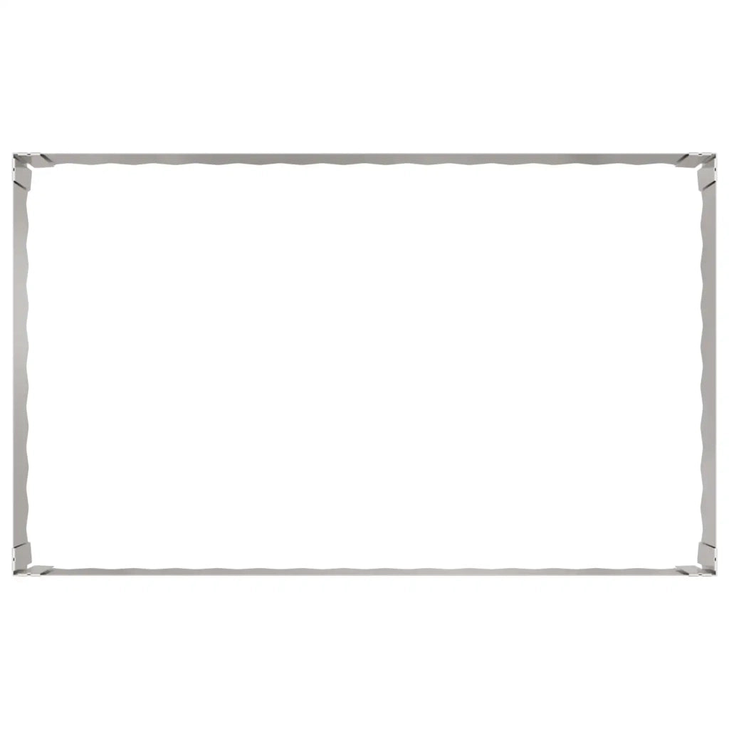 Bordura per Prato 4 pz 100 x 60 x 35 cm Acciaio Argento 8008954