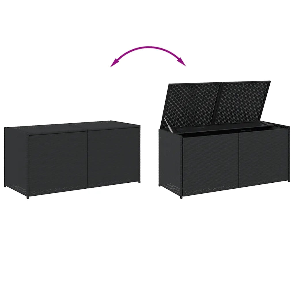Contenitore da Giardino Nero 283L in Polyrattan CFW3109596