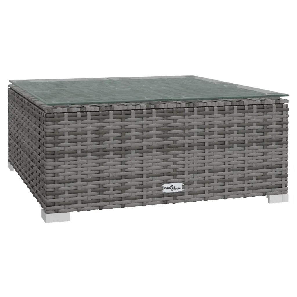 Set Divani da Giardino 3 pz con Cuscini in Polyrattan Grigio 317510