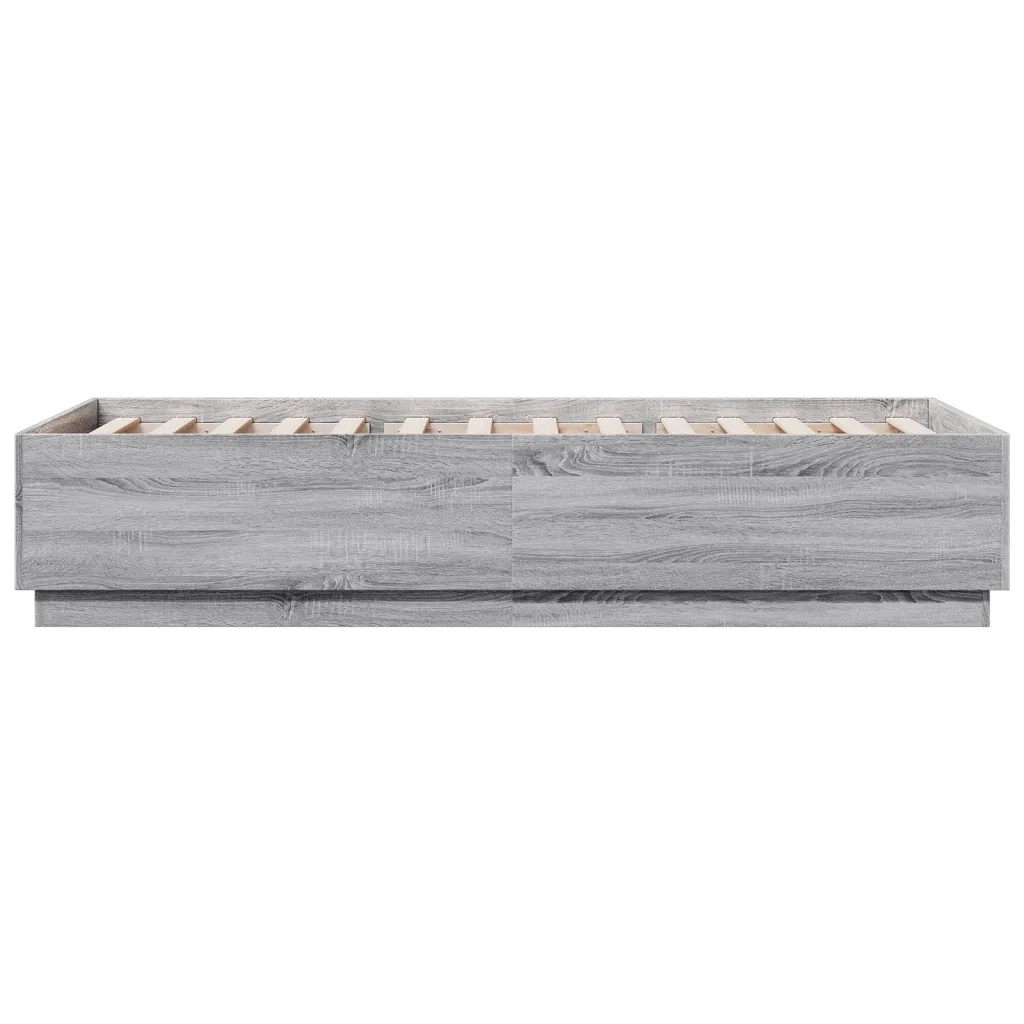 Giroletto Luci LED Grigio Sonoma 100x200cm in Legno Multistrato