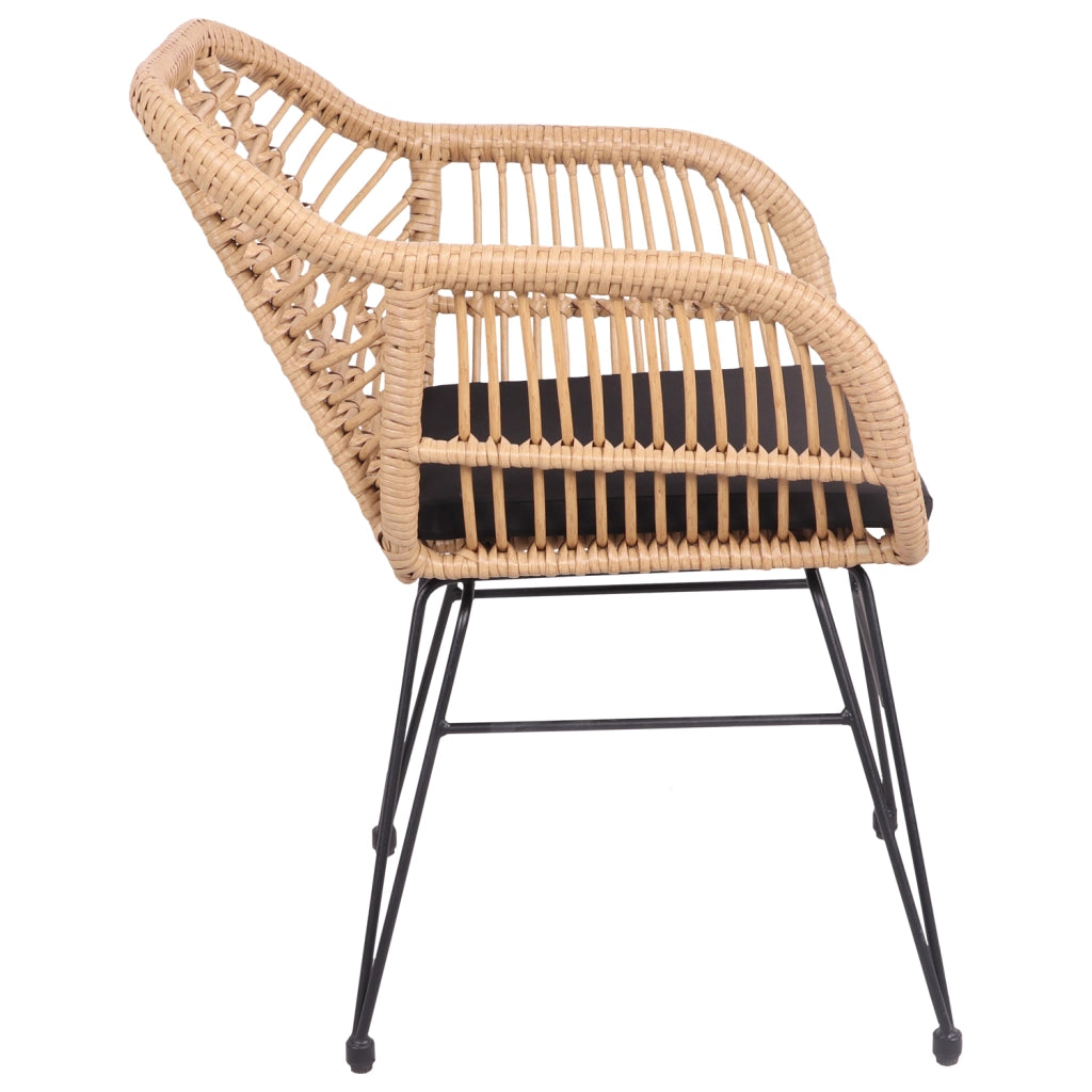 Set di 2 poltrone in rattan sintetico con cuscini CINTA