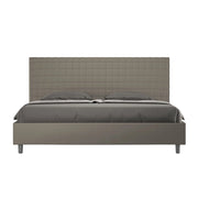 BS COM Letto con rete imbottito 180x210 similpelle cappuccino
