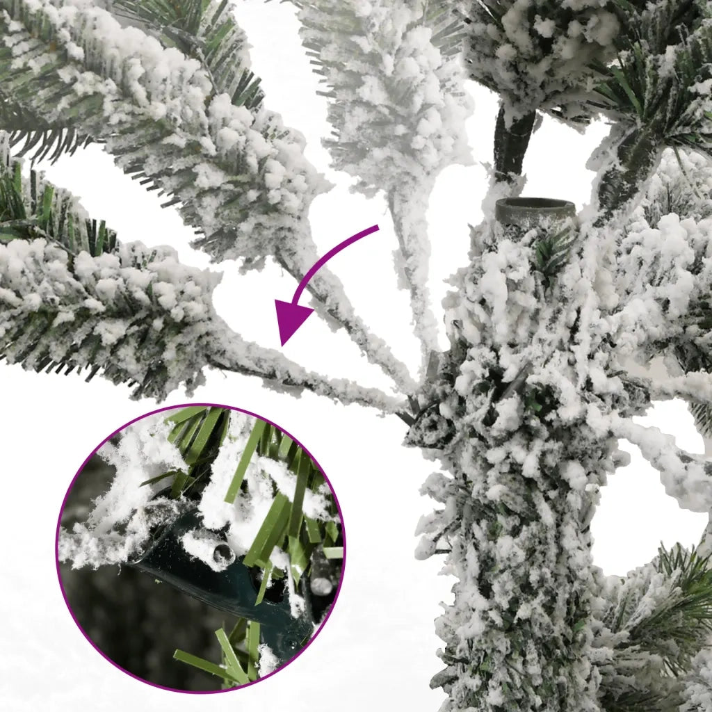 Albero Natale Artificiale Incernierato con Neve Fioccata 180 cm 357793