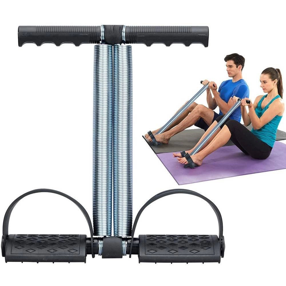 Trade Shop - Corda Elastica Con Doppia Molla Per Bodybuilding Fitness Yoga Allenamento Addome -