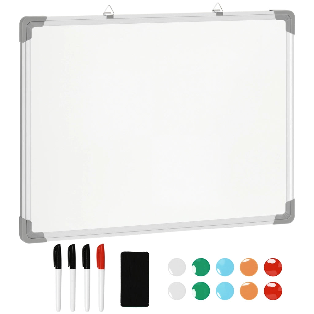 Lavagna magnetica cancellabile con 4 pennarelli 10 magneti ¨C zephmum ¨C bianco 60x45cm