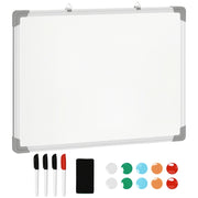 Lavagna magnetica cancellabile con 4 pennarelli 10 magneti ¨C zephmum ¨C bianco 60x45cm