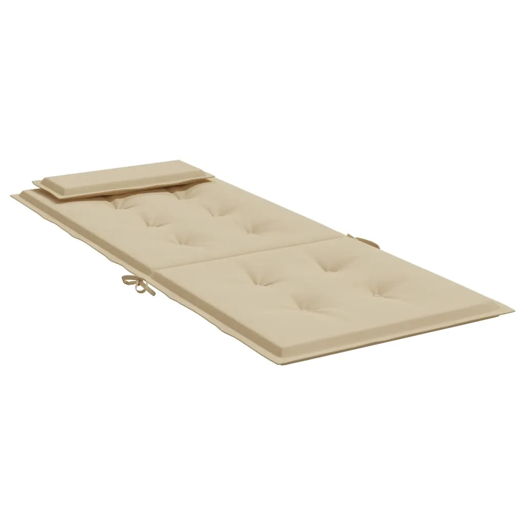 Cuscini per Sedia con Schienale Alto 2 pz Beige Tessuto Oxford 361883