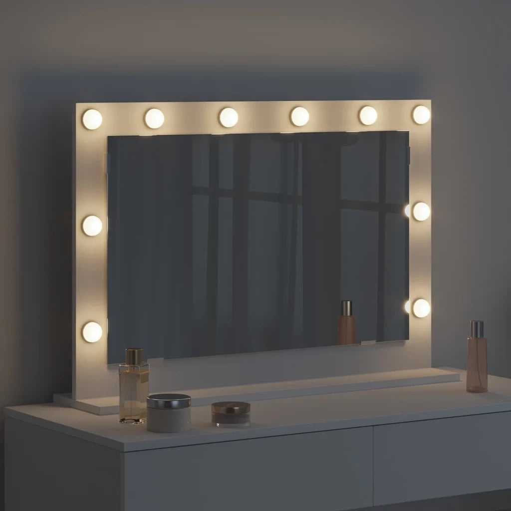 Specchio da Vanit¨¤ Rettangolare Bianco 80 x 15 x 18 cm