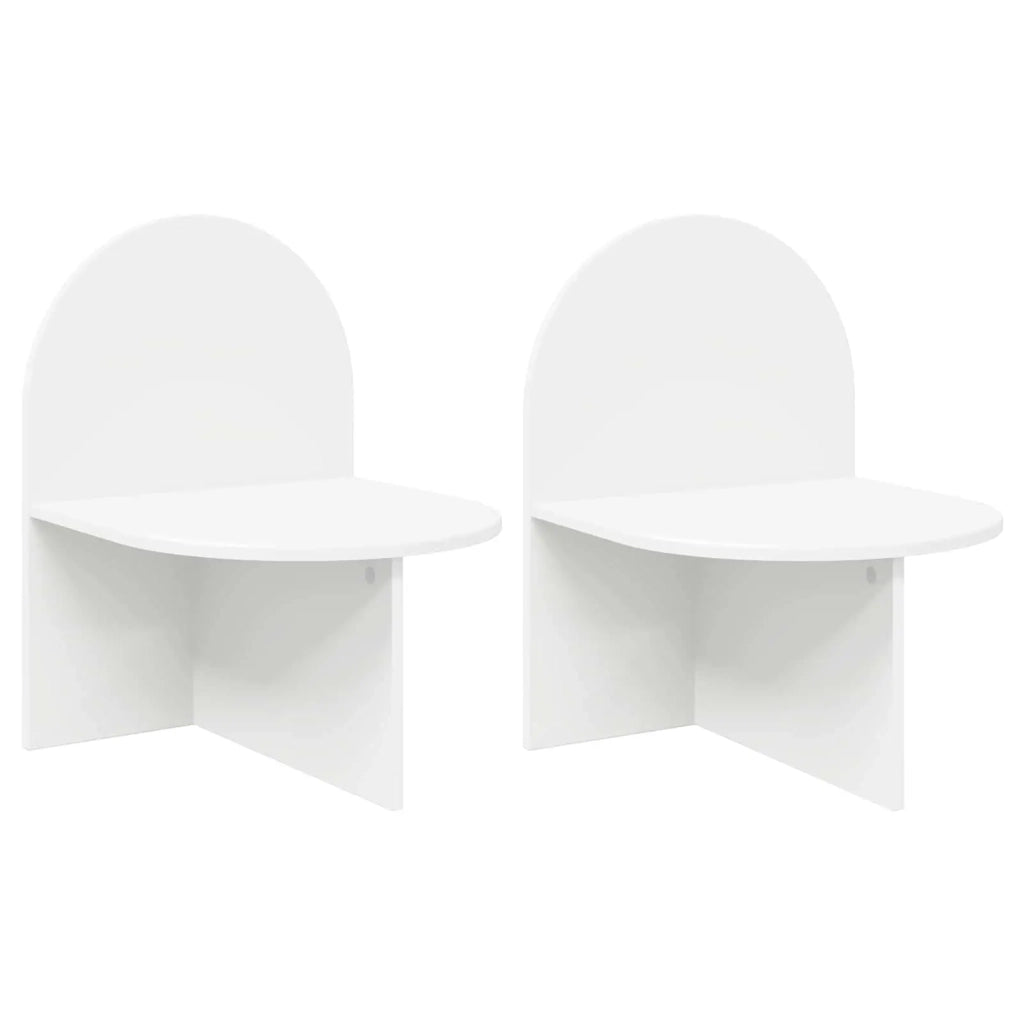 Comodino 2 pcs Bianco 48 x 49 x 65 cm Legno ingegnerizzato 8001114