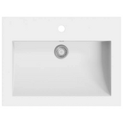 Lavandino in Granito 600x450x120 mm Bianco CFW9801693