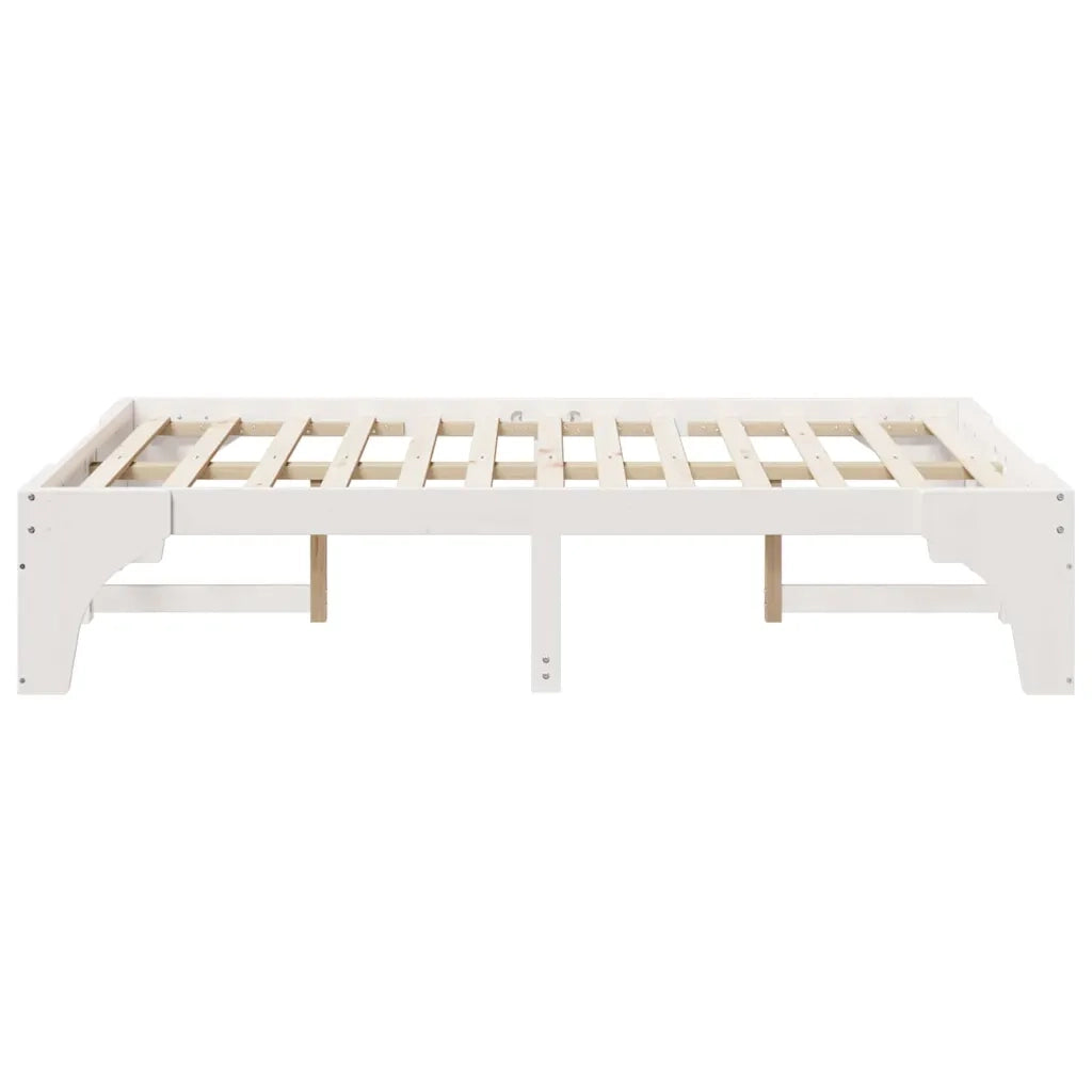 Struttura del letto-Giroletto-Rete del Letto Bianco 120 x 200 cm Pino massello 175357