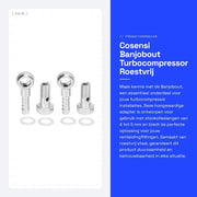 Adattatore in acciaio inossidabile - Turbocompressore - Adatto per tubi di riscaldamento di diametro 4 a 5 mm - 4 Parti