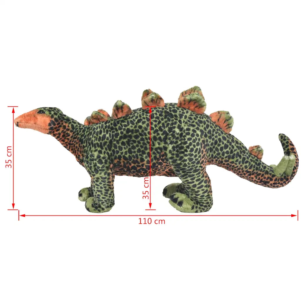 Dinosauro Stegosaurus in Peluche in Piedi Verde e Arancione XXL 91346